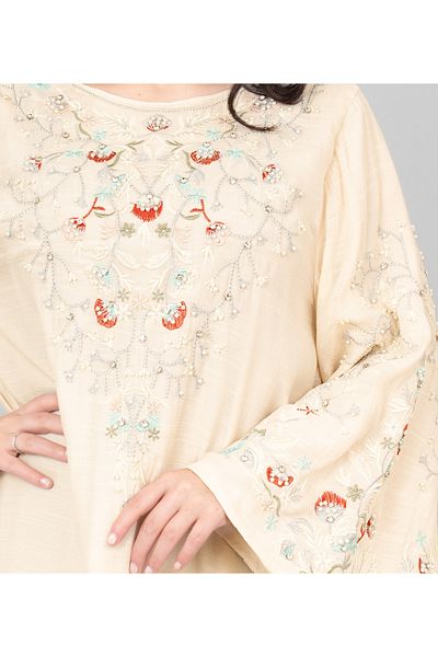 IKKXA Modern Embroidered Jalabiya