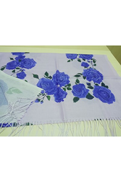 hoaryage Elegant Vivid Rose Pattern Cotton Shawl with Tassels, Prayer Cover 1...