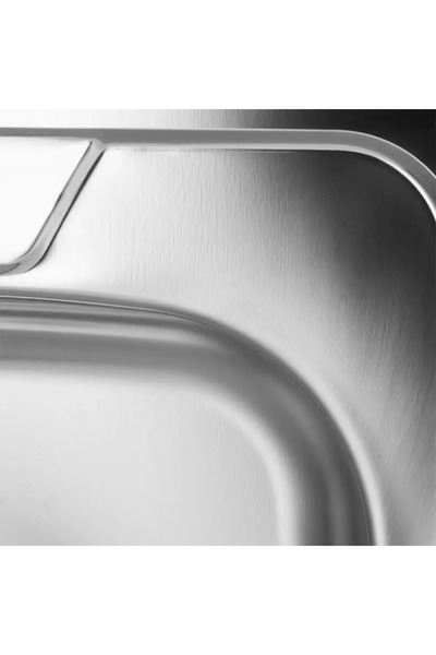 SANITEC Chiuveta bucatarie S416S, pentru masca, finisaj satinat, cuva stanga, 80x50cm, Inox