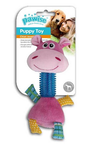 Pawise Long Neck Hippo-Ring Dog Toy