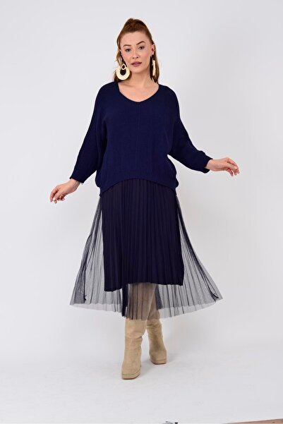 Park Moda 24266 ДВОЯРОВЕ ПЛАТТЬ З ДЕТАЛЯМИ З ТЮЛЮ