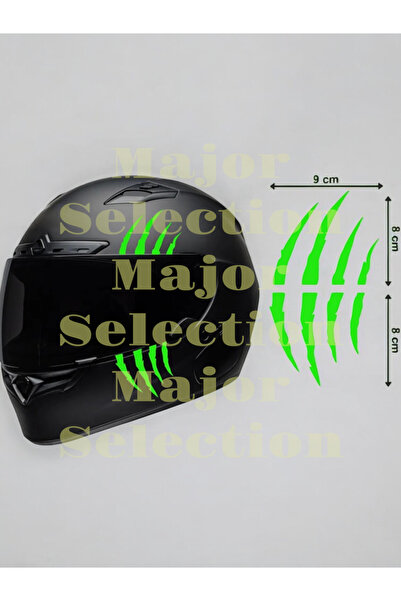 MS Major Selection Motor Kask Pençe Çıkartma Sticker Etiket Folyo