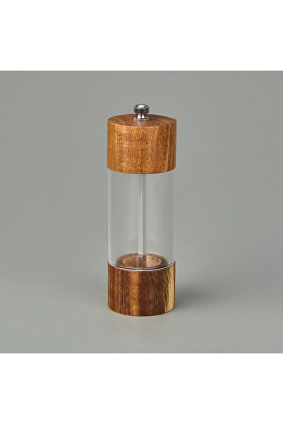 AROW Akasya Küçük Boy Baharat Öğütücü - Açık Kahverengi / Şeffaf - 10 cm