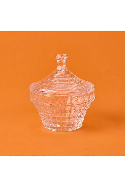 AROW Crystal Round Glass Sugar Bowl - Transparent - 6 cm