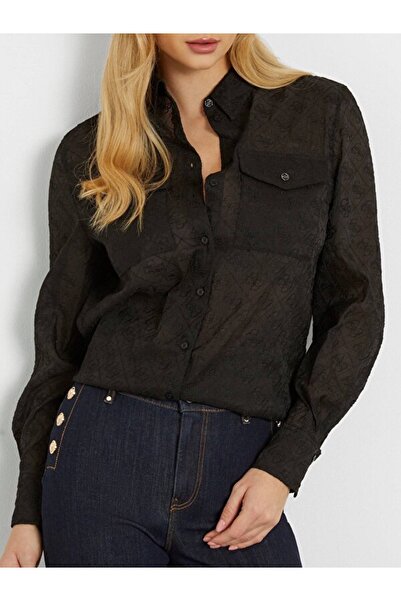 Guess Viola 4G Logo  Kadın Comfort Fit Gömlek