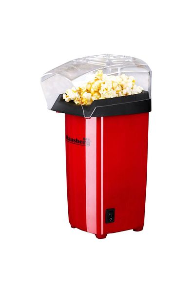 Hausberg Aparat Popcorn, Hb910rs 1200 W, Jet Aer Cald, Premium, Rosu