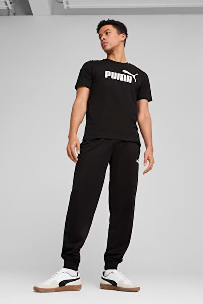 Puma Απαραίτητα Στοιχεία Νο. Ανδρικό μπλουζάκι με λογότυπο 1, μαύρο κοντομάνικο μπλουζάκι 682532 01