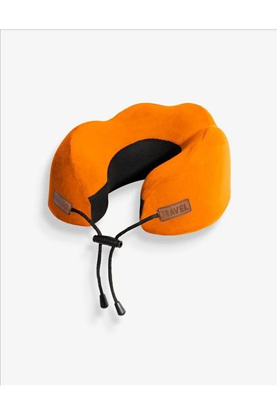 Viscofoam Orthopedic Turkme Travel Pillow - Visco Neck Support |   Orange Ergo Travel