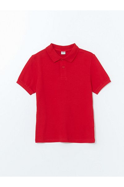 LC Waikiki Standard Mold 100% Cotton Pique Fabric Collar Boy's T-Shirt