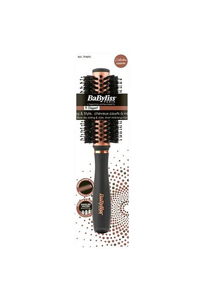 BABYLİSS Babyliss Round Hair Brush Copper Porcupine - Soft Bristle To Reduce Hair Breakage, Unisex