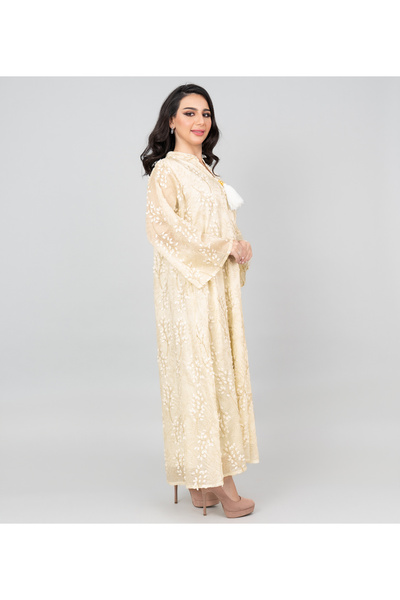 IKKXA Petal Grace Embroidered Jalabiya