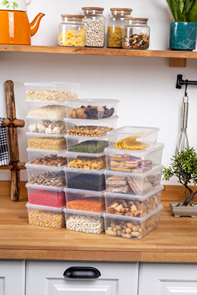 NY HOME 1 Lt. and 2 Lt. Capacity - Set of 20 Storage Containers with Self Cover, Suitable for Deep Freezer