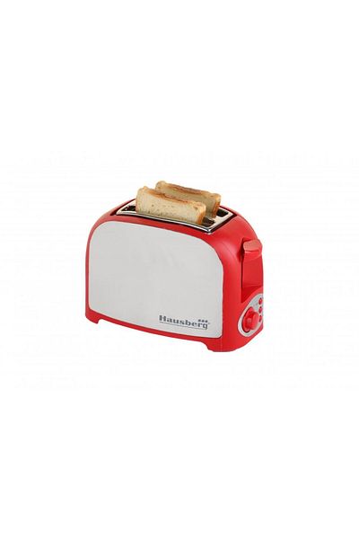 Hausberg Φρυγανιέρα 2 τεμαχίων, Hb-190rs, 750w, Αυτόματη σκανδάλη, Κόκκινο