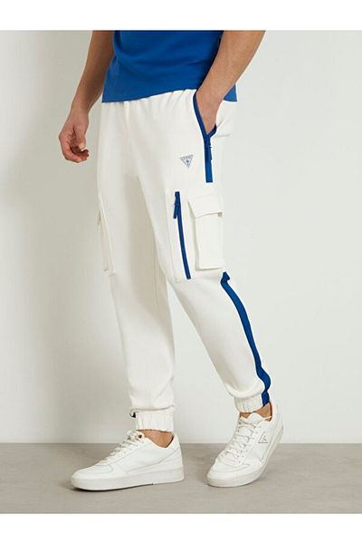 Guess Men's White Technical Scuba Jogger Pants