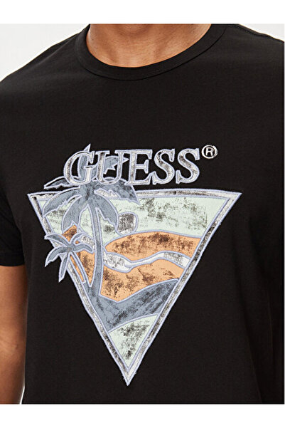 Guess Ανδρικό T-Shirt με κανονική εφαρμογή Summer Triangl