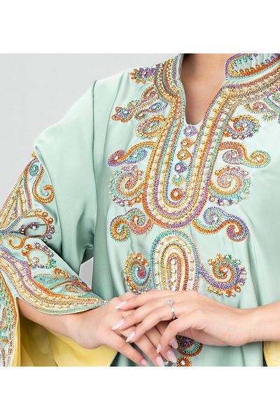 IKKXA Modern Embroidery Jalabiya