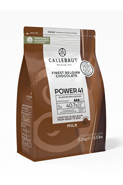 Callebaut Güçlü 41 Sütlü Kuvertür Drop Çikolata 2,5 Kg