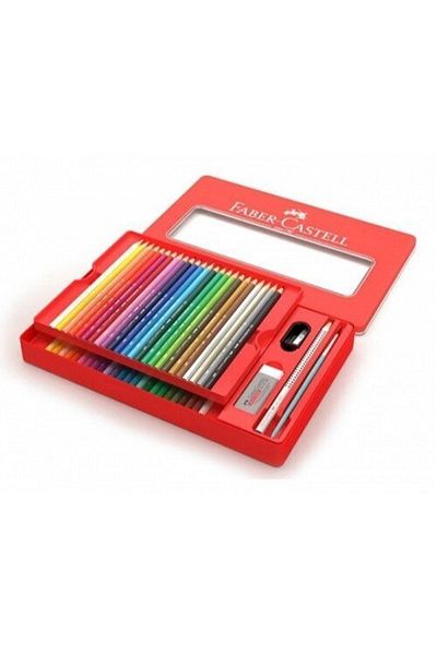Faber Castell Faber-Castell Colored Pencils 48 Colors With 4 Accessories In Metal Box