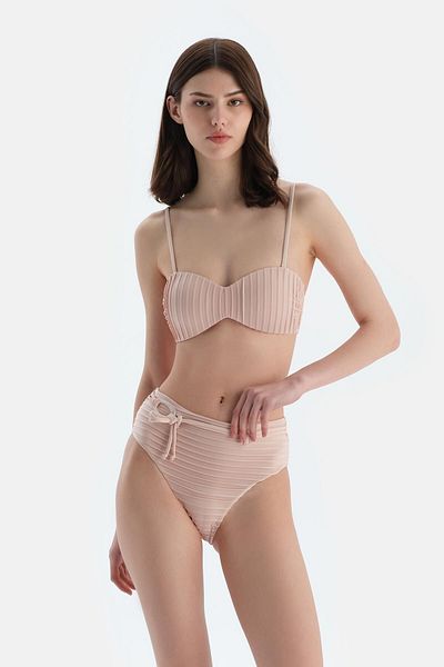 Dagi Ecru High Waist Bikini Bottom