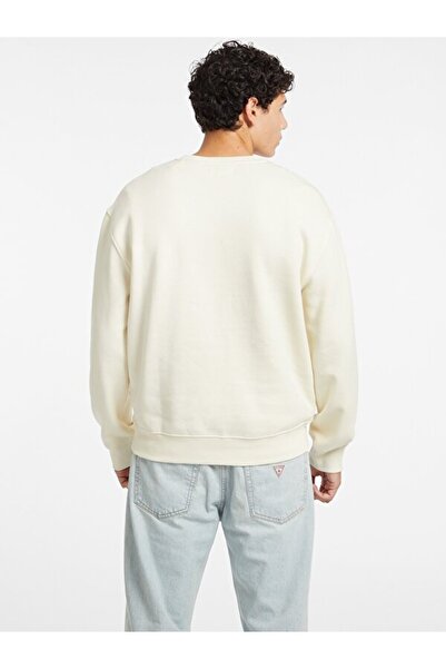 Guess Gj Cn Reg Gj Authent Men's Ecru Sweatshirt M4Bq06K9V31-G053