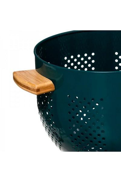 FİVE Metal colander with handles, Modern Color Blue, 22 cm