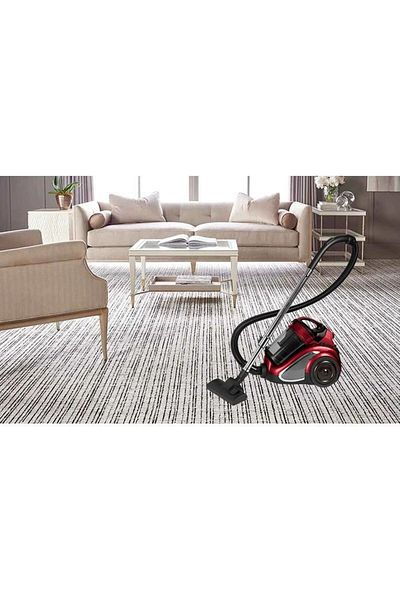 Hausberg Bezsáčkový vysavač HB-2820RS, 2400 W, 4,5 litru, 85 dB, omyvatelný filtr, černá/červená
