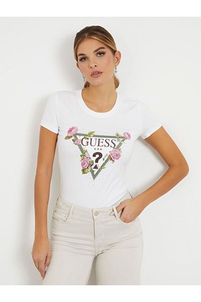 Guess Floral Triangl Women's Slim Fit T-Shirt