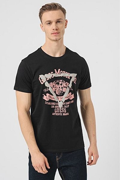 Guess Ανδρικό T-Shirt με κανονική εφαρμογή Triangle Print