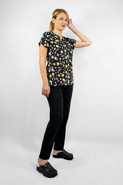 Nur Medikal Giyim Set de costum de lycra pentru medic chirurg, asistentă, spital, bucătar, tematică Cup Cake