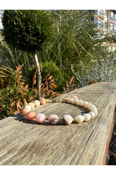 Sophie Mix Pink Bileklik/Rodonit-İnci-Hematit