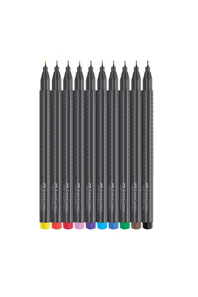 Faber Castell Set of 10 Liners 0.4mm Faber-castell Grip