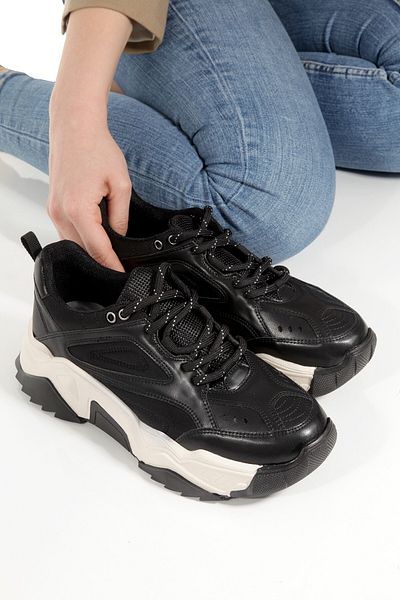 Modabuymus Alba Black Sneaker Casual Women's Sports Shoes