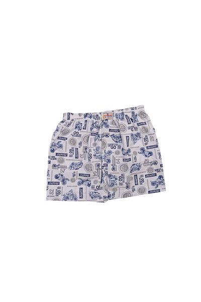 Ceylanoğlu Boy's White Lycra Printed Boxer Size 2 12 Pack