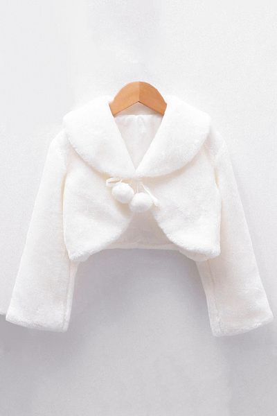 nurbeli X Silk Atlas Girl's Pompom Lined Bolero