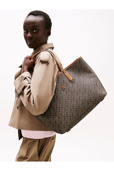 Tommy Hilfiger Monoplay Leather Tote Bag