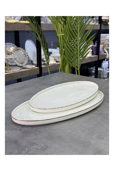Doğudeko Luxury Porcelain 2 Li Gold Kayak