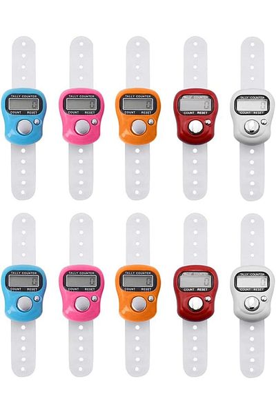 AWH 10-Pack Digital Finger Counters – LCD Display, Resettable Hand Tally Counter for Prayer & More