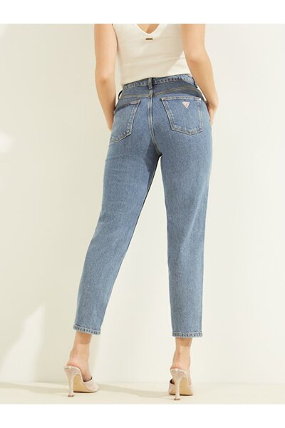 Guess MOM JEAN Kadın Mavi Jeans W2YA21D4NH5-AUMD