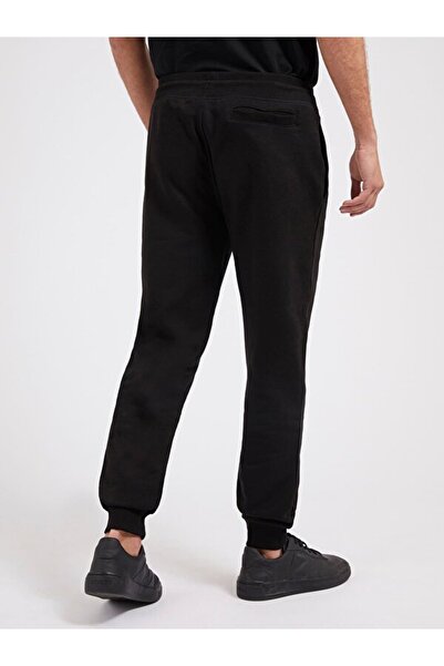 Guess Erkek Aldwin Uzun Logolu Siyah Eşofman Altı