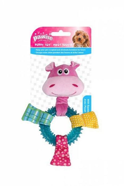 Pawise Puppy Ring Hippo Toy 26 Cm