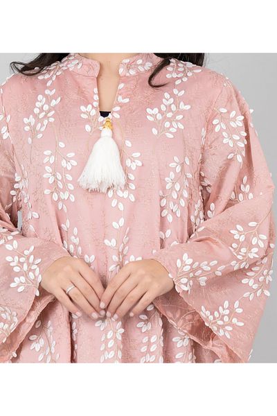 IKKXA Petal Grace Embroidered Jalabiya