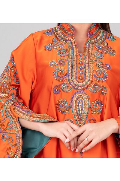 IKKXA Modern Embroidery Jalabiya