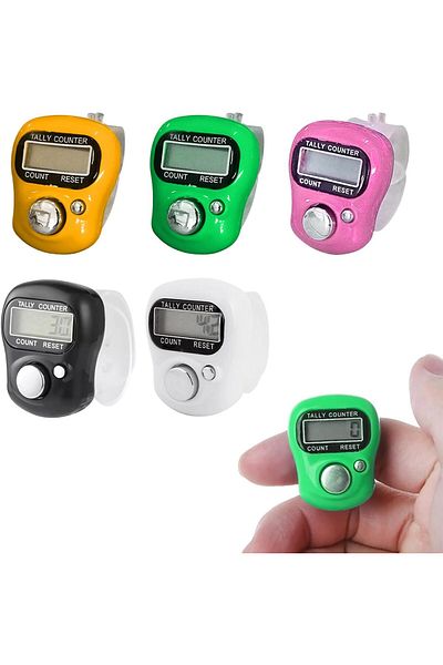 AWH Mini Digital Finger Counter – LED Electronic Clicker, Resettable Hand Tally Counter