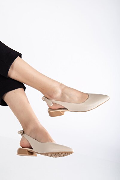 Ayakkabı Frekansı Melid Daily pentru femei, cu fundă cu spate deschis, baleri...