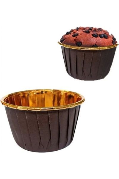 Dolphin Muffin Cake Capsule Brown and Gold 25 Liters