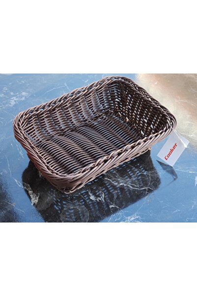 göksanmutfak Ekmeklik Örgü Desenli Kahverengi dikdörtgen Plastik 23x16x7 cm