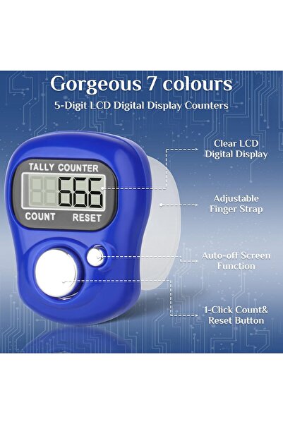 AWH 7-Pack Finger Counters – Mini 5-Digit LCD Clicker, Handheld Tally Counter for Multiple Uses