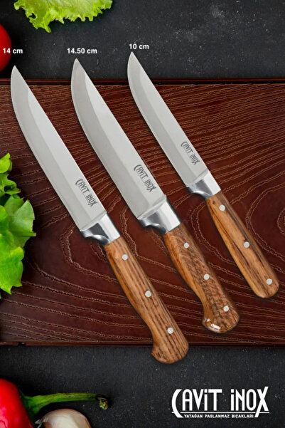 Cavit İnox 3 PARÇA MUTFAK BIÇAĞI SETİ