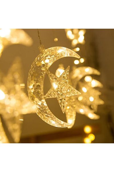 fulina 2.5 M Star Moon LED Fairy Lights,premium PVC wire,protection against accidental burns Yellow