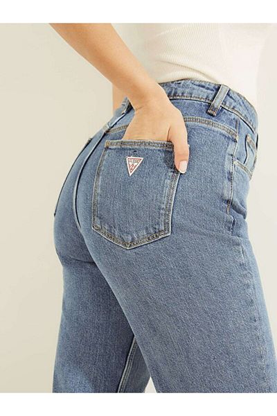 Guess Blugi Mom pentru femei, cu croiala relaxată